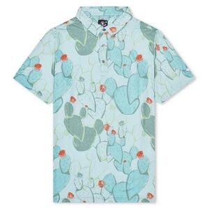 Raised By Coyotes Nopalitos Prickly Pear Polo Shirt XXL